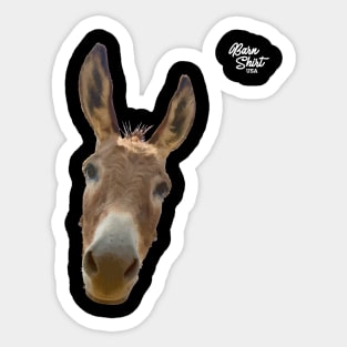 Donkey Face - Outline - Barn Shirt USA Sticker